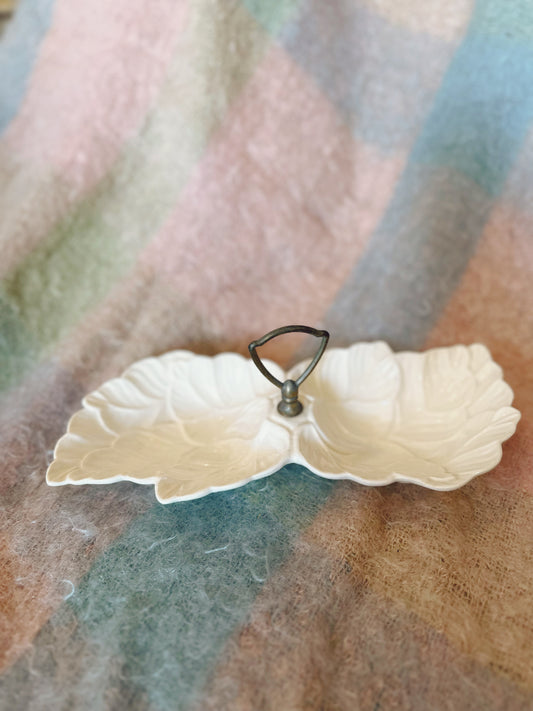 Made in USA white leaf tray