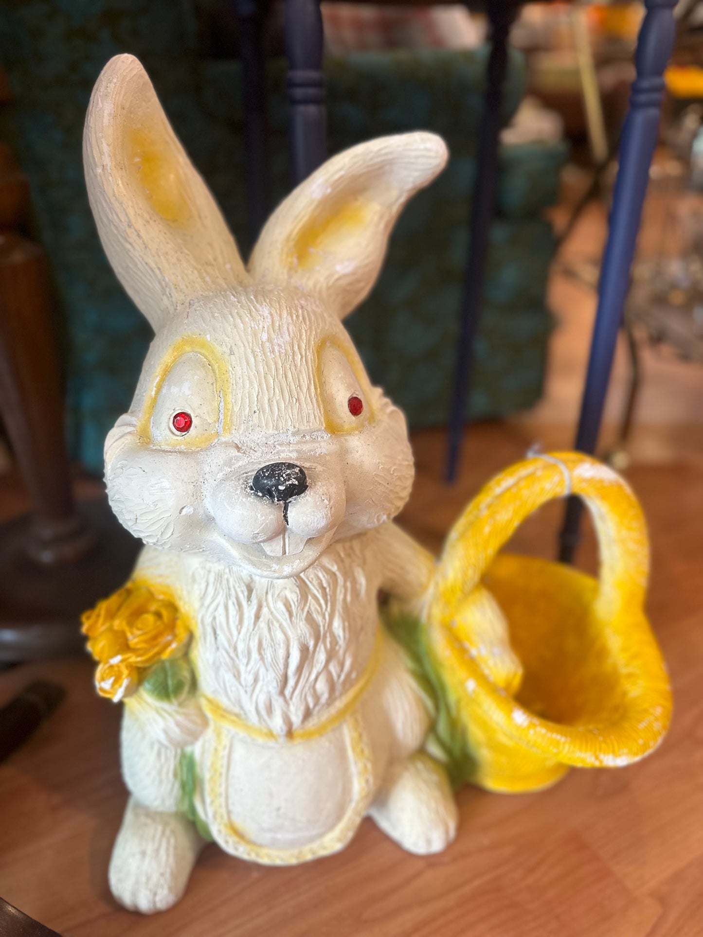 Extra large plaster Easter bunny coin bank