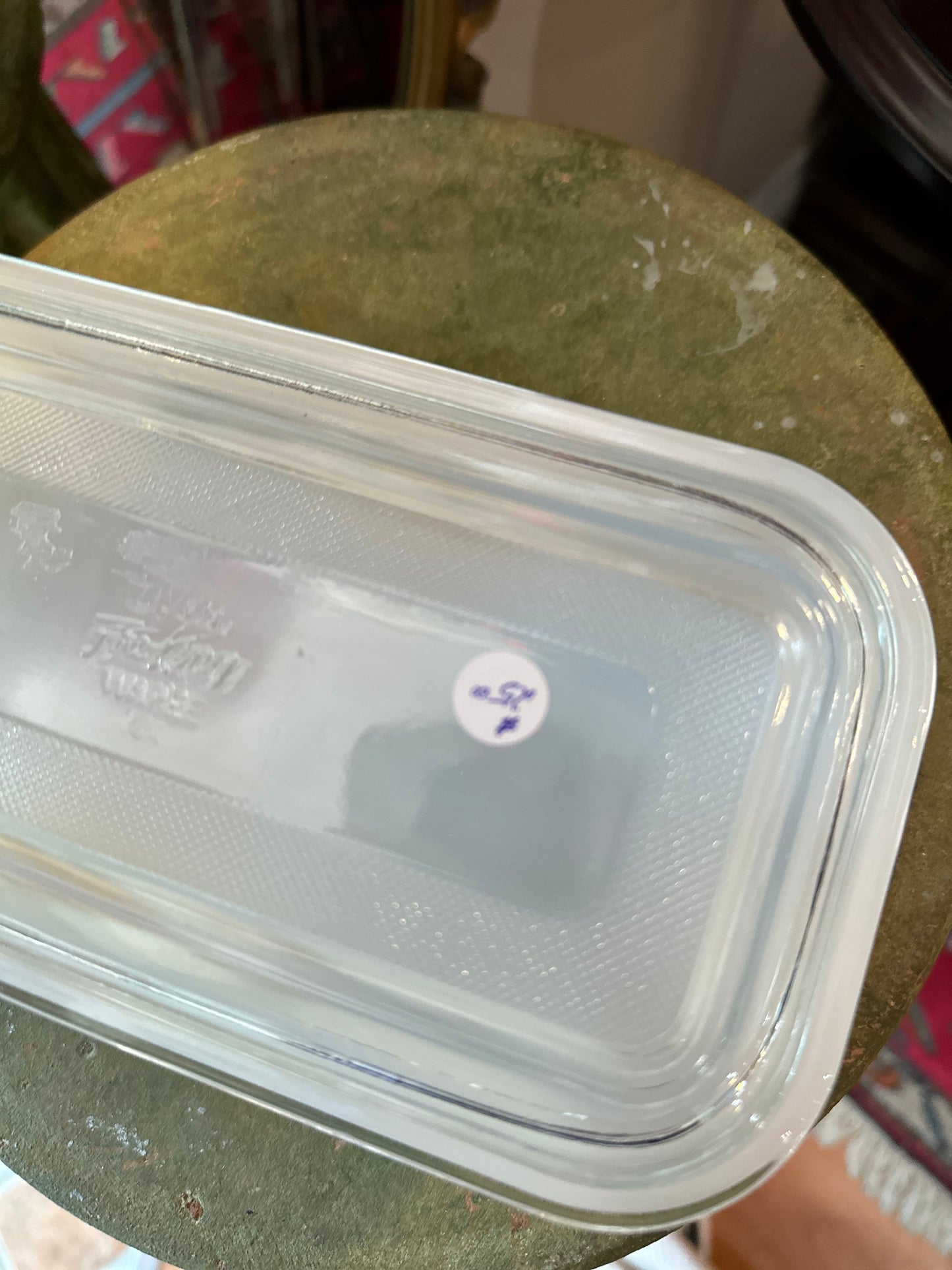 1960s Anchor Hocking/ Fire King hand painted fruit rectangular casserole dish