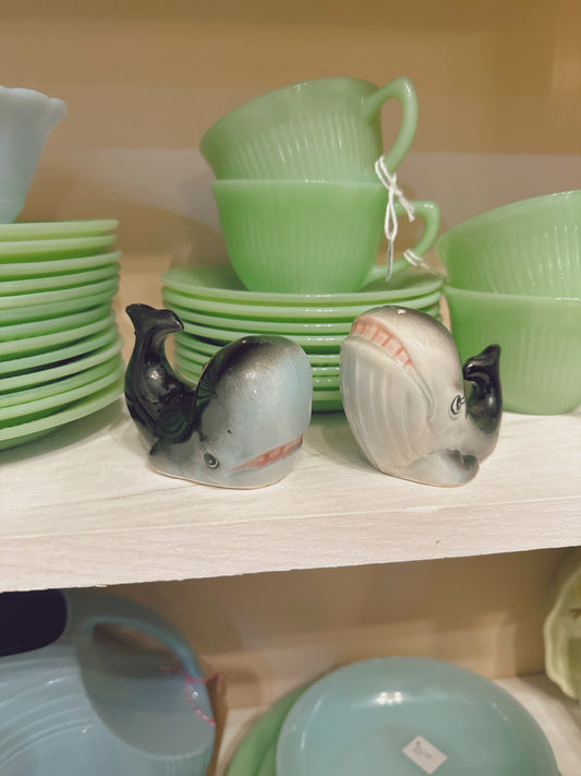 Napco Whale Salt & Pepper Shaker Set