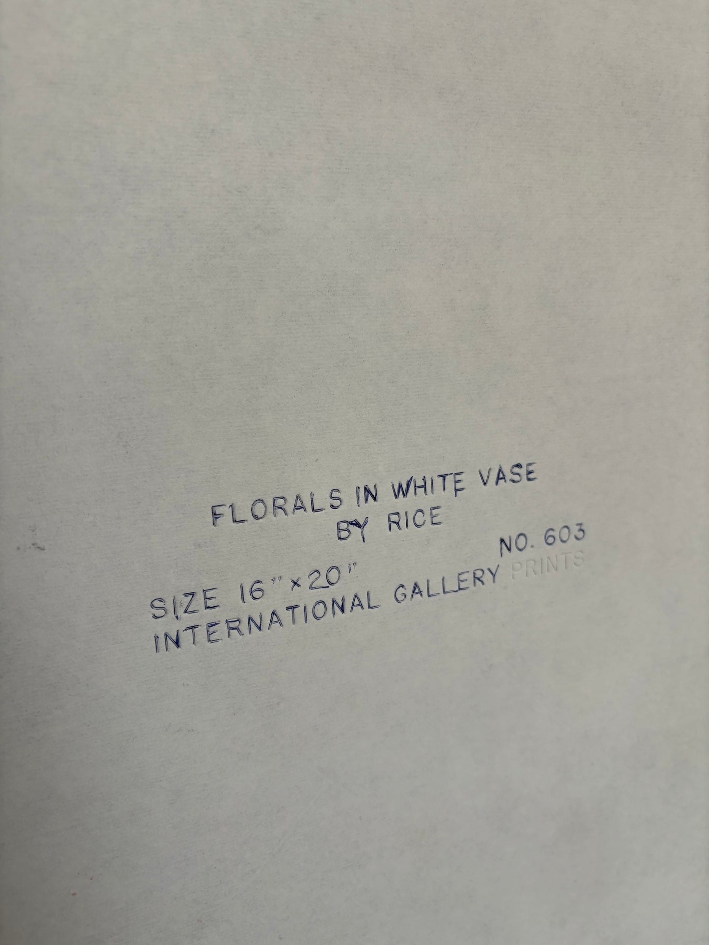 Florals in White Vase by Rice - 16x20 gallery print