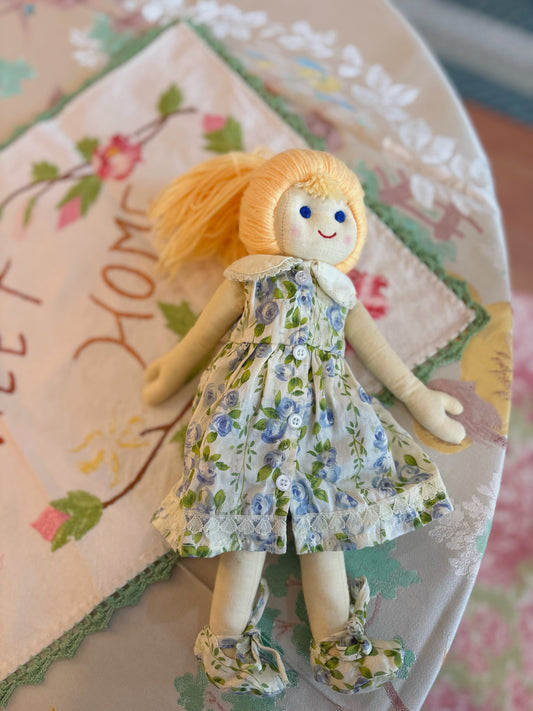 Blonde Doll with vintage Cornelloki Clothing
