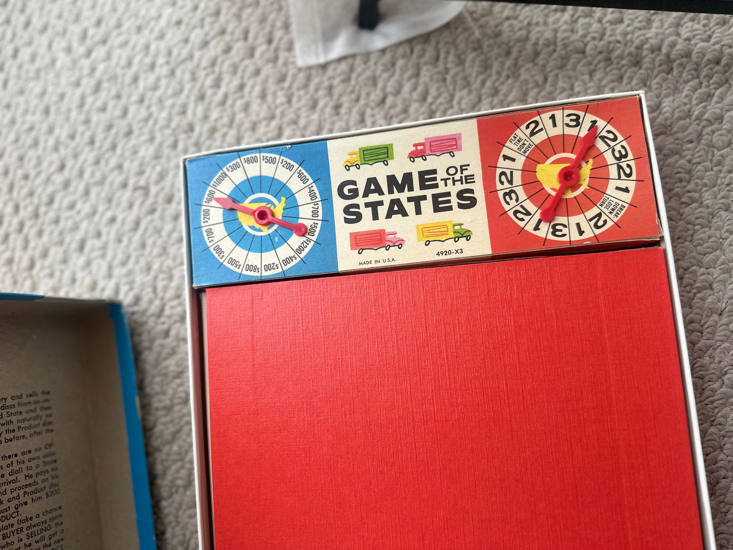 1960 Game Of The States Board Game