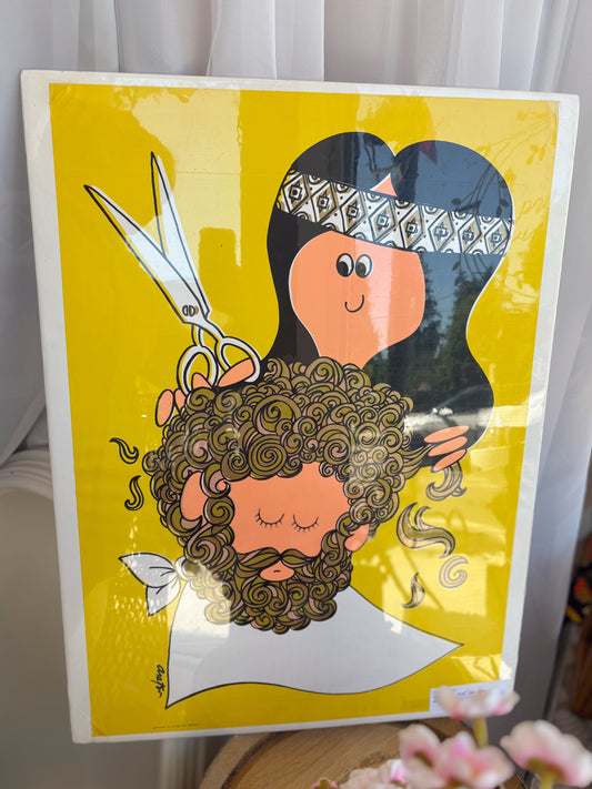 1970s Sampson & Delilah By Harry Araten Black Light Poster