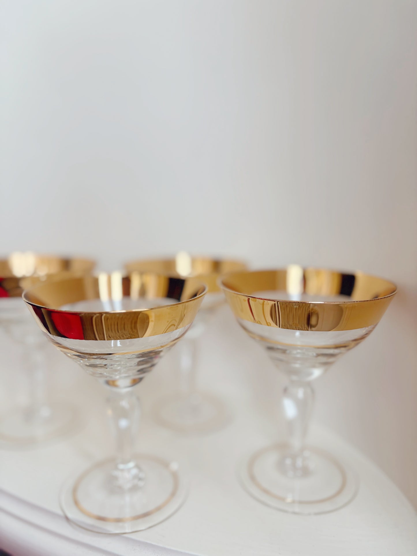 Dorothy Thorpe Crystal Martini Glasses (set of 4)