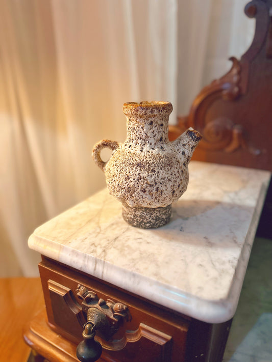 Textured pottery jug - mid century modern