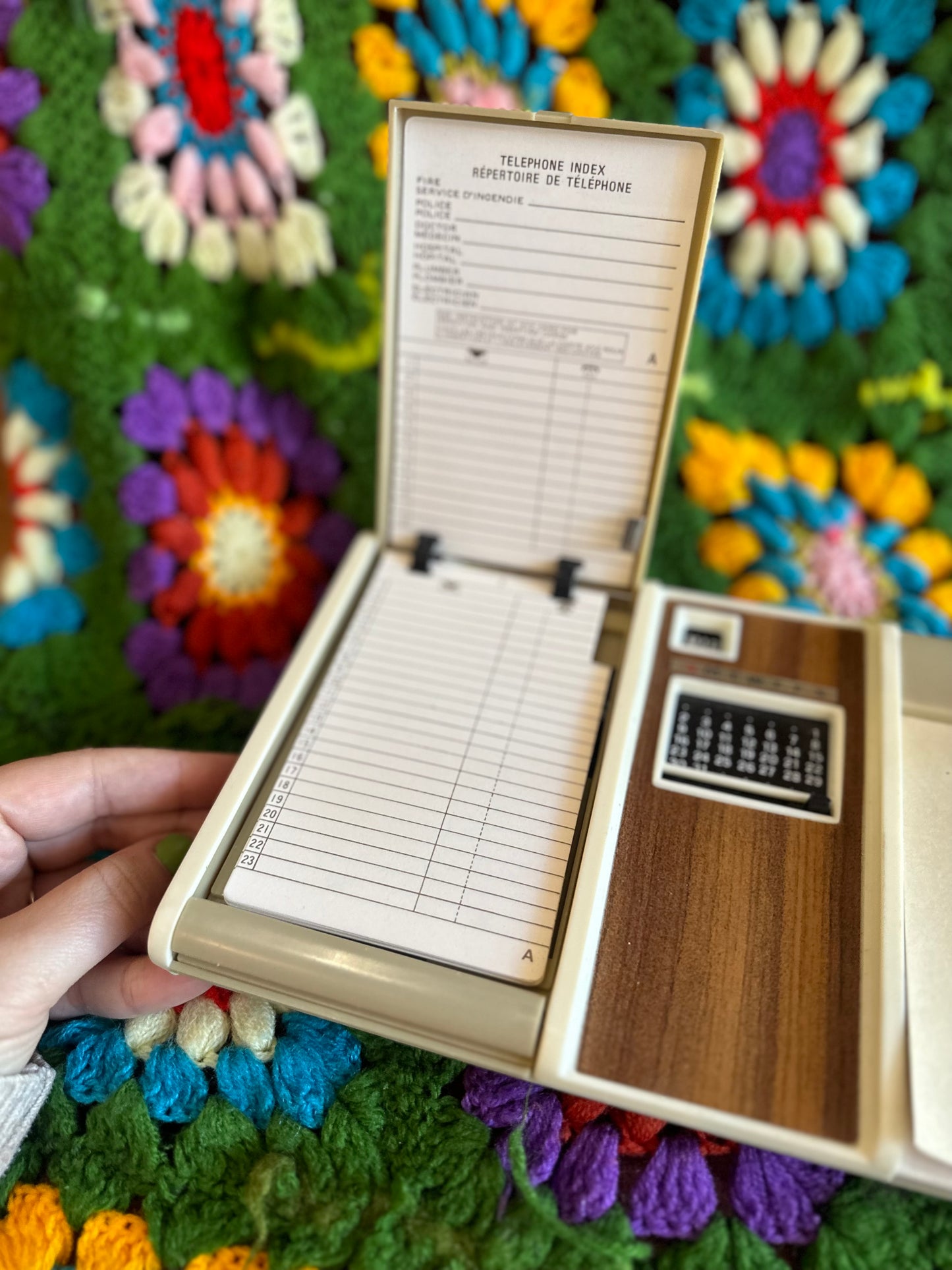 Mid Century Desk Telephone Index, Calendar & Memo Pad