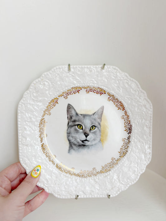 Cat Plate 1-74 Lord Nelson Pottery England