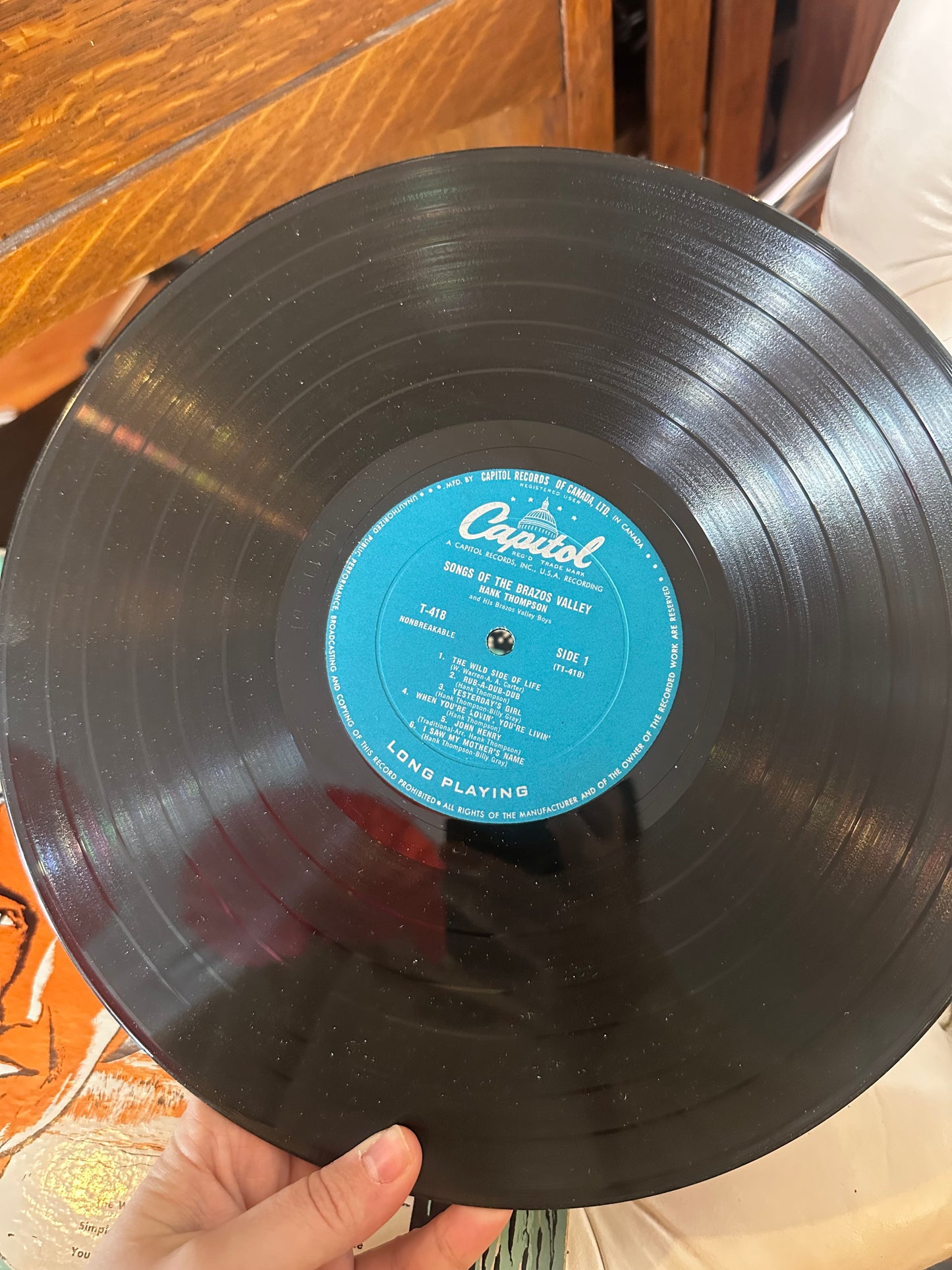 Hank Thompson - Songs of Brazos Valley Vinyl Record