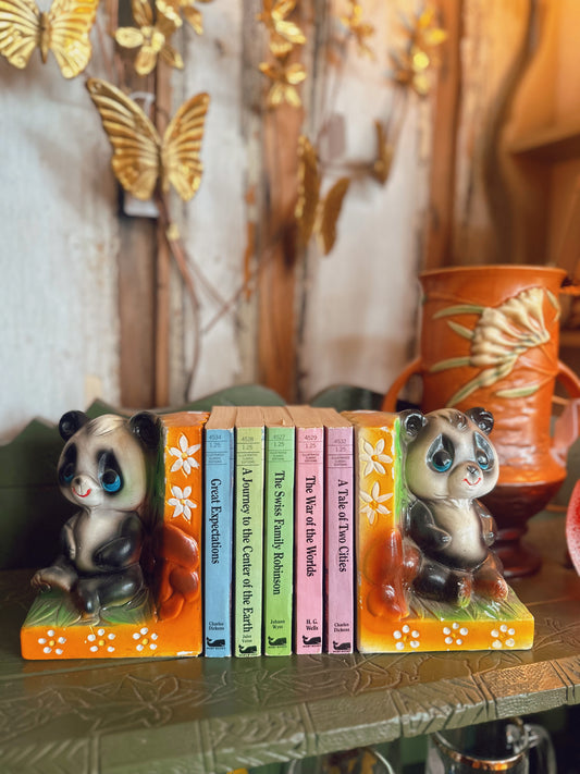 Panda Bear Book Ends - made in Japan