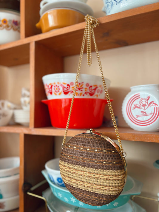 Woven Chain Crossbody Purse