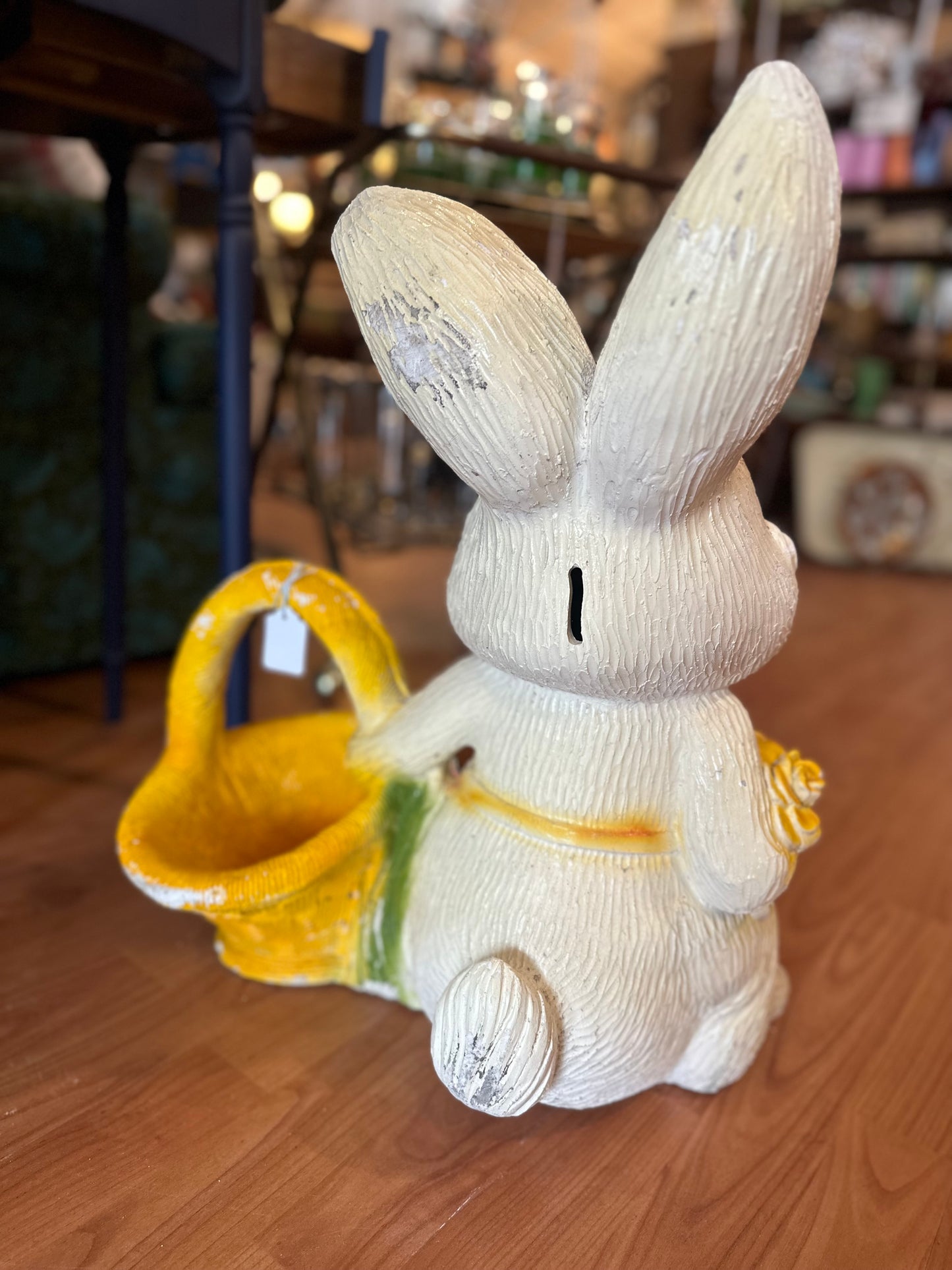 Extra large plaster Easter bunny coin bank