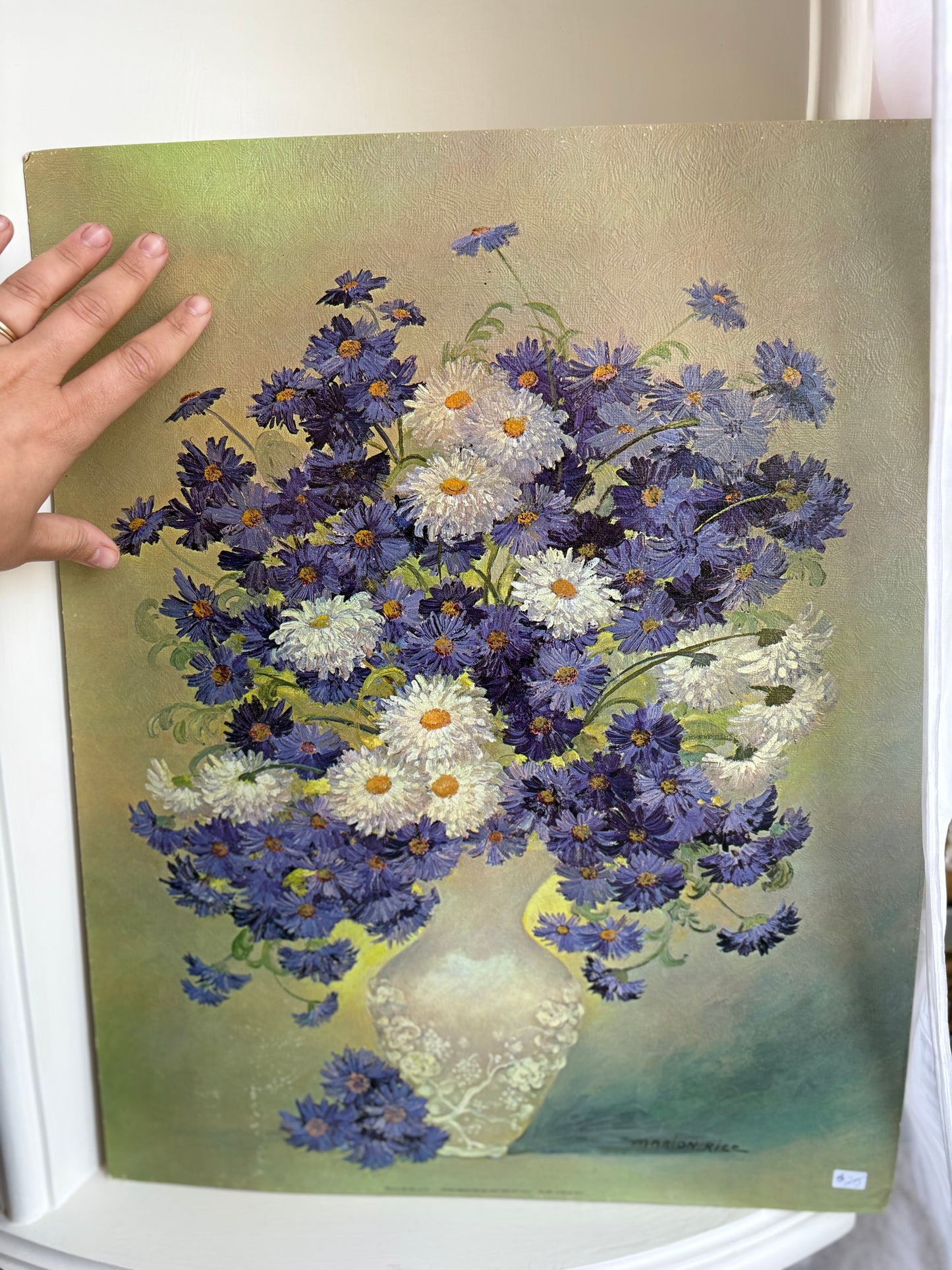 Florals in White Vase by Rice - 16x20 gallery print