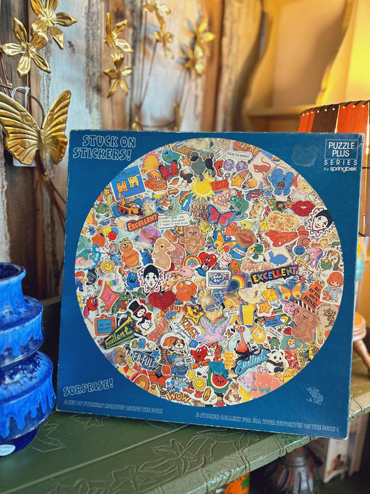Stuck On Stickers Round Jigzaw puzzle by Springbok (complete)