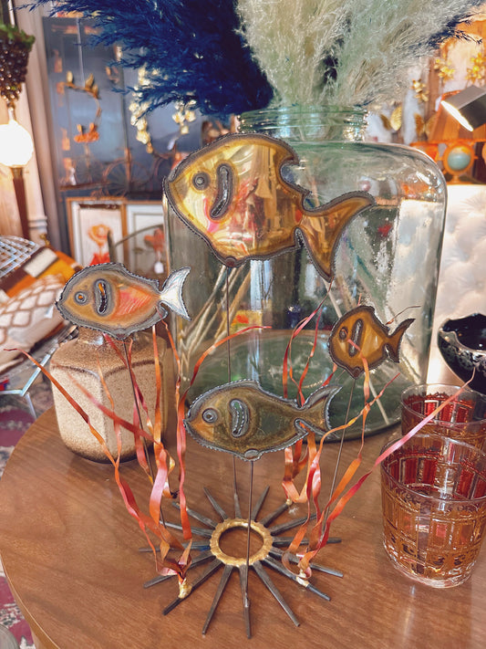 Mid Century Fish Art