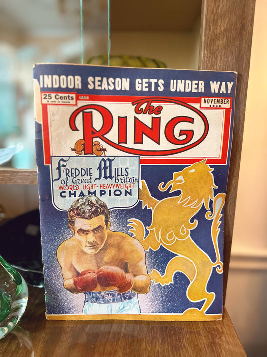 November 1948 The Ring Boxing Magazine Freddie Mills of Great Britain