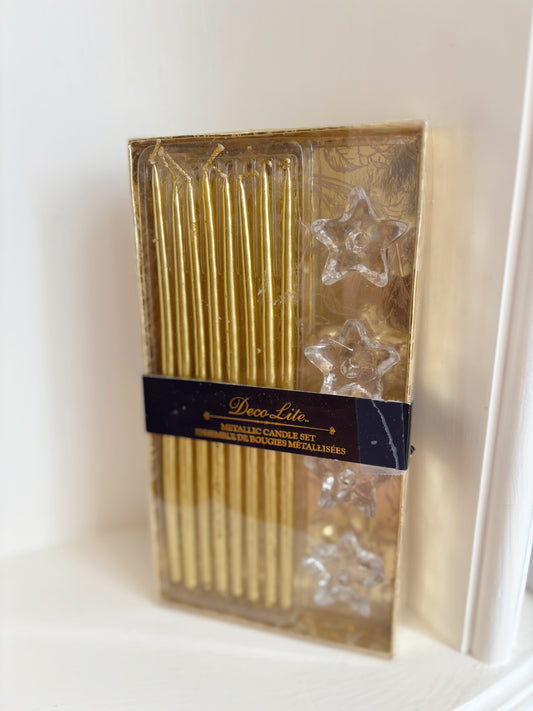 80s Deco Lite Metallic Candle Set