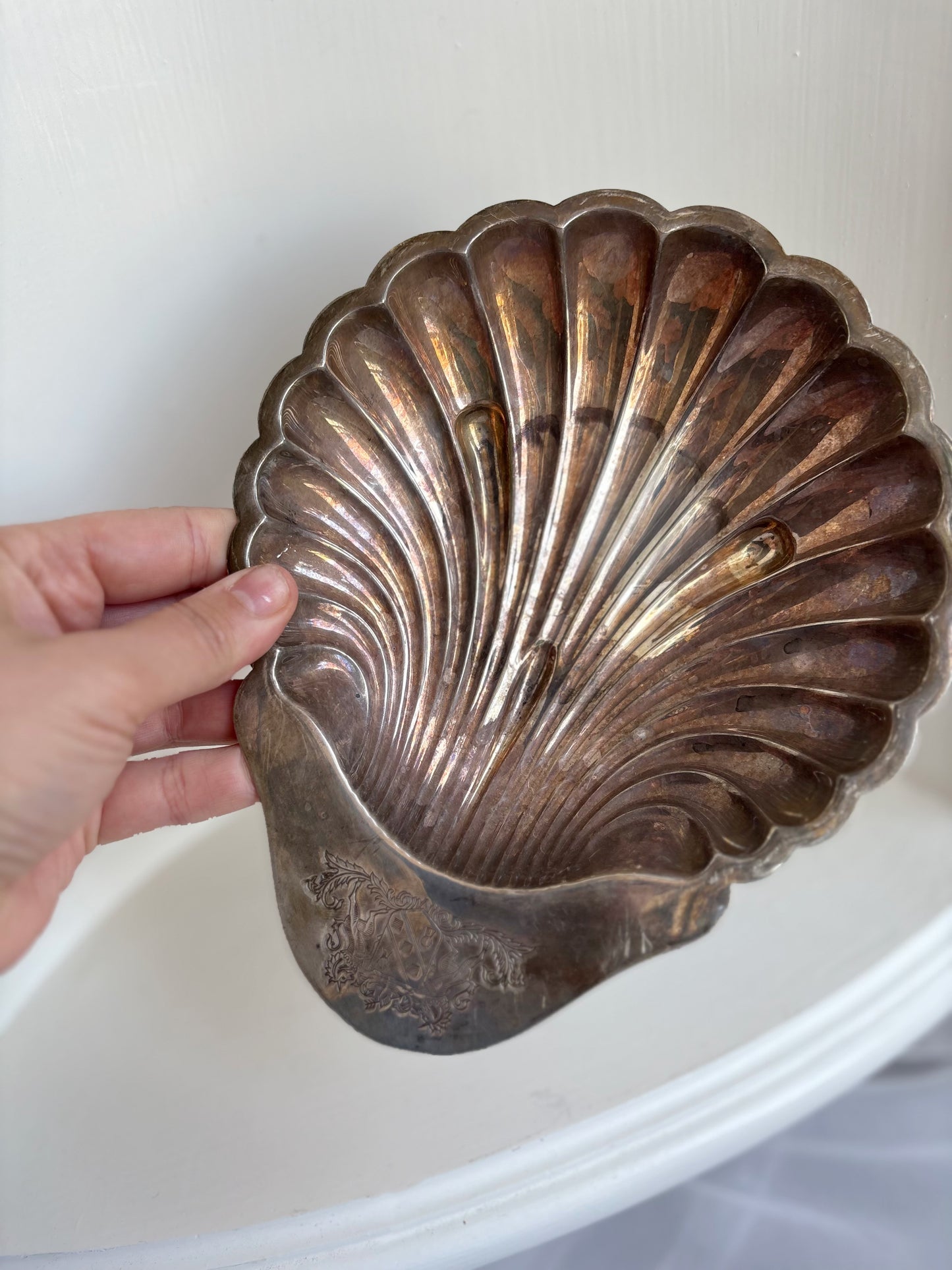 Electro Plated Silver Nickel Shell Dish - Made in England