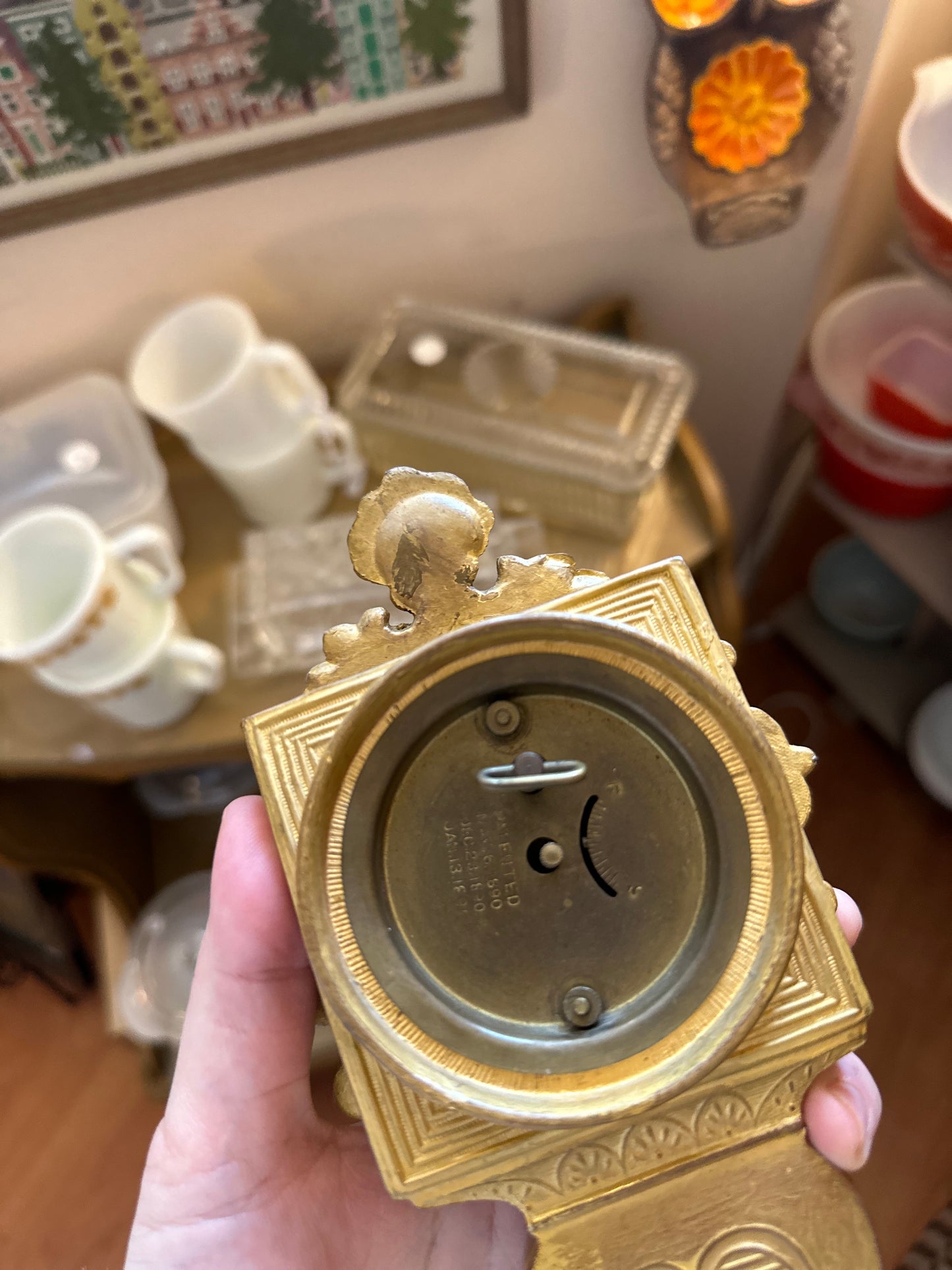 1890s Brass Victorian Pedestal Clock