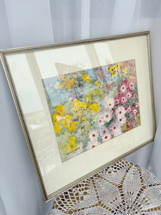 Framed Water Colour Painting - signed