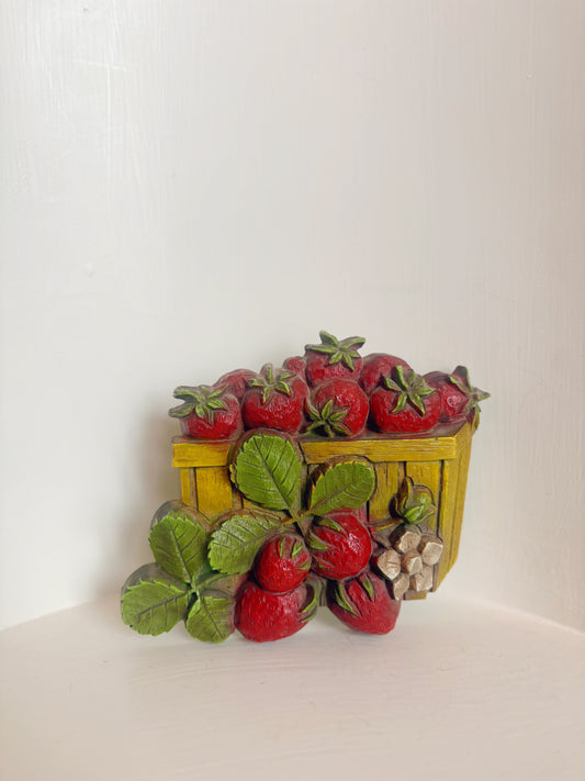 Plastic Strawberry Wall Plaque