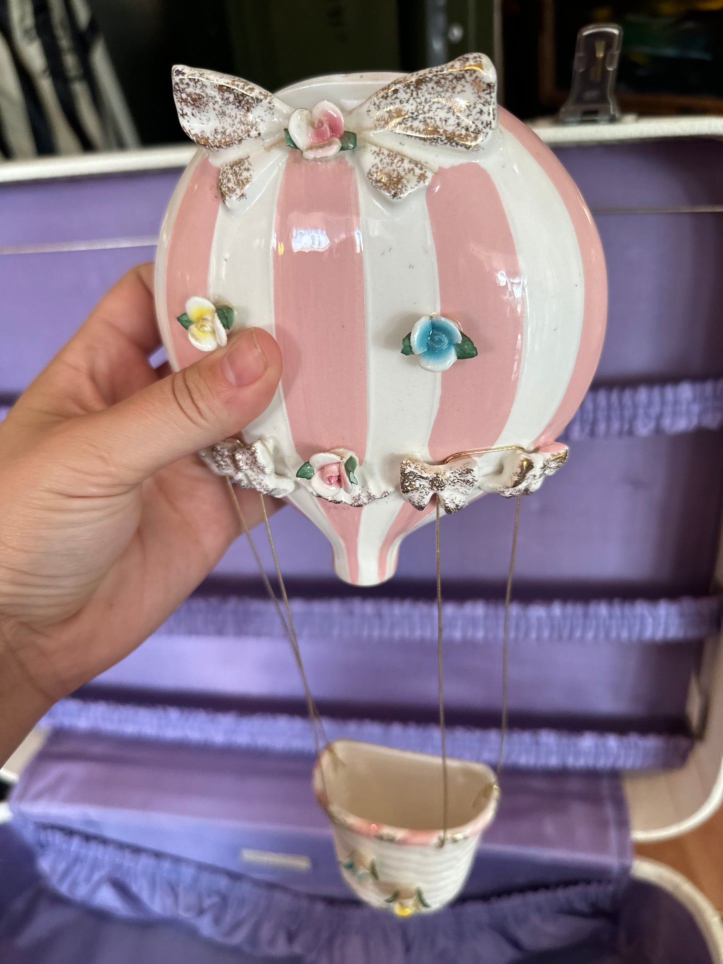 Enesco Hot Air Balloon Wall Pocket