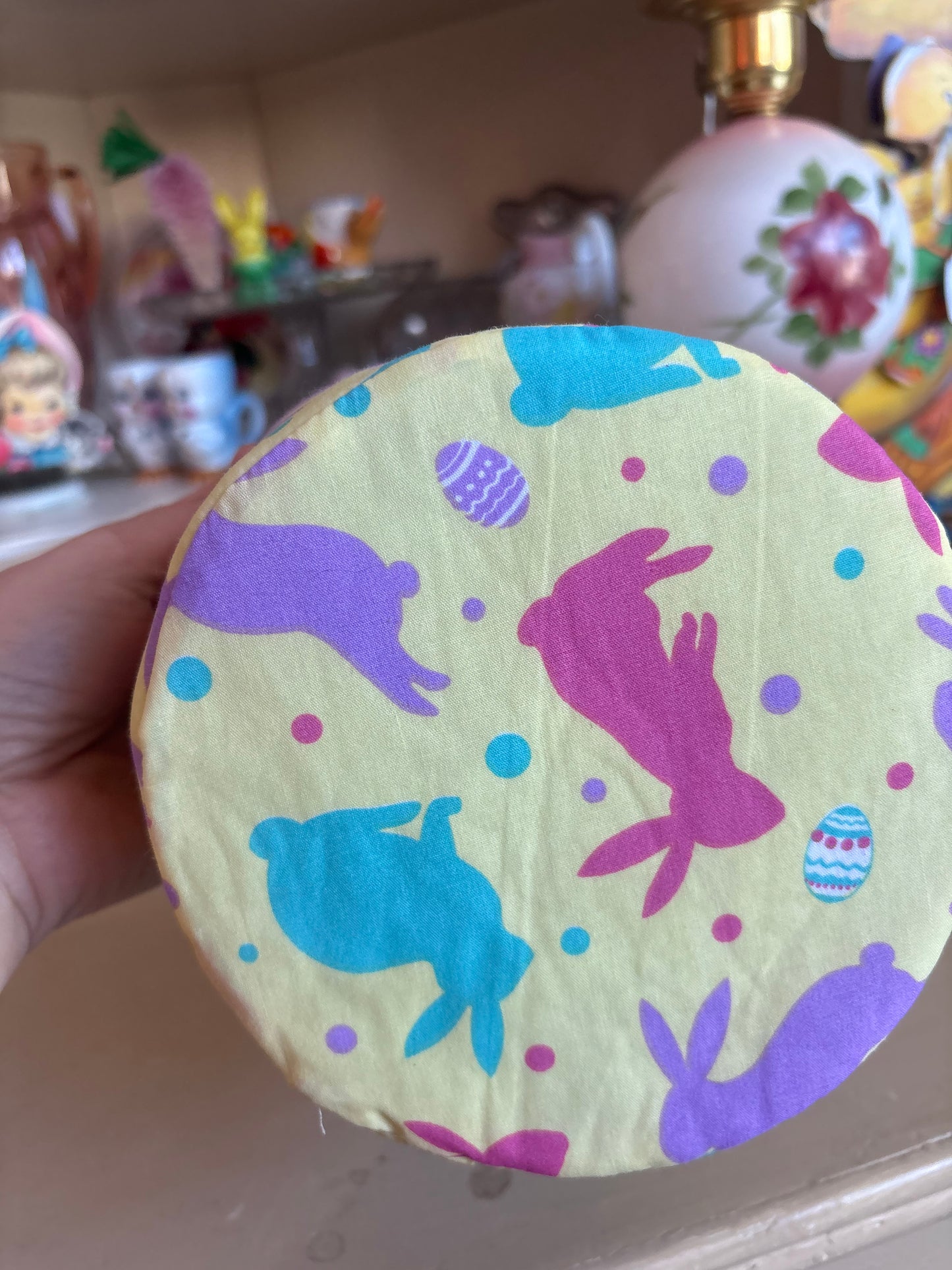 Yellow Bunny Easter Basket Handmade by Nana