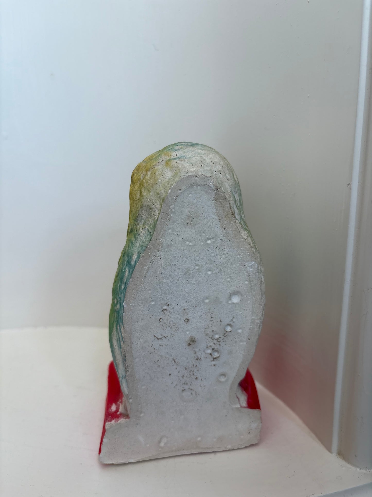 60s/70s Chalkware Fair Prize Owl Bookend “Knowledge”