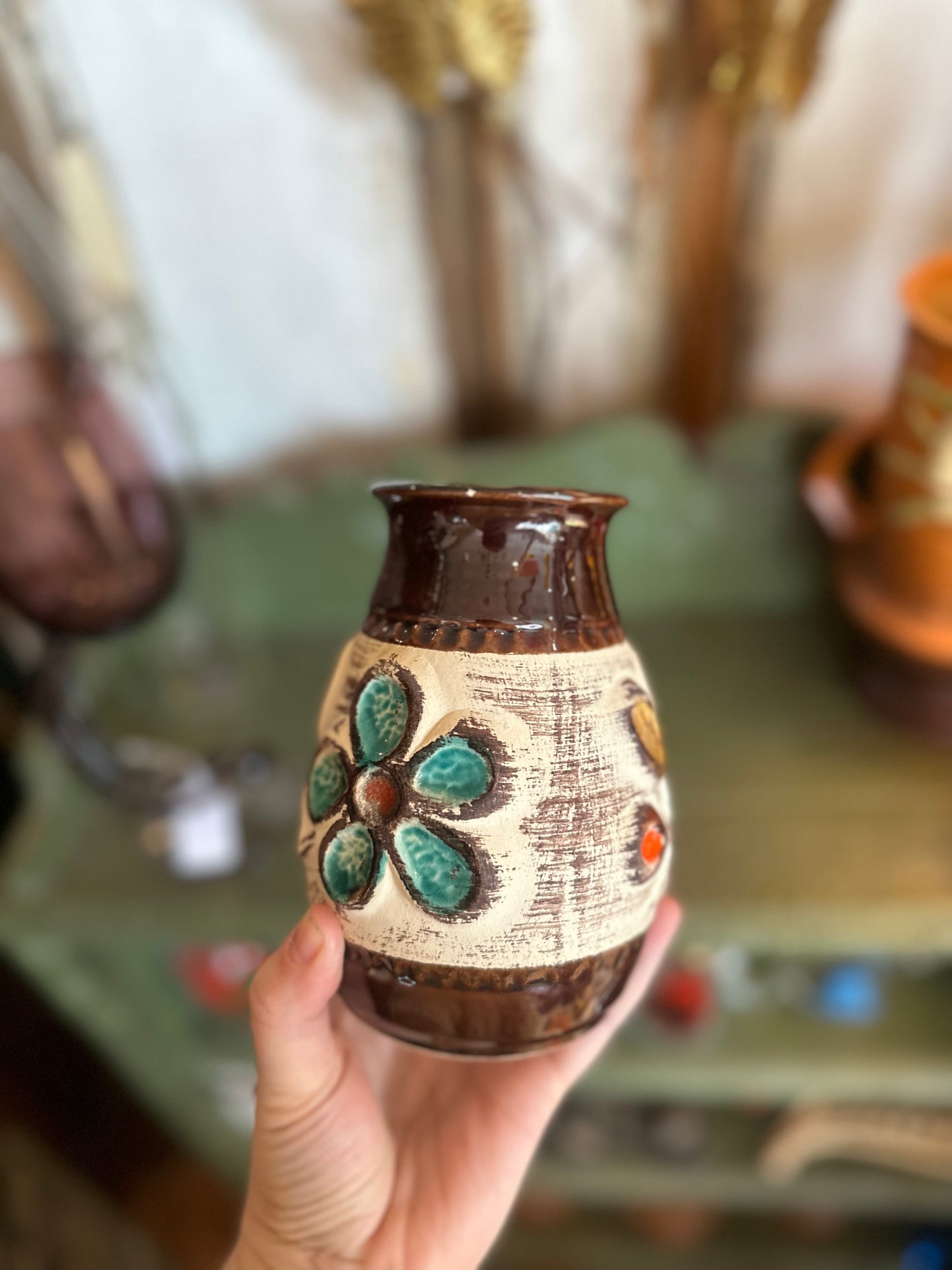 Bay Karamic West German Pottery floral Vase