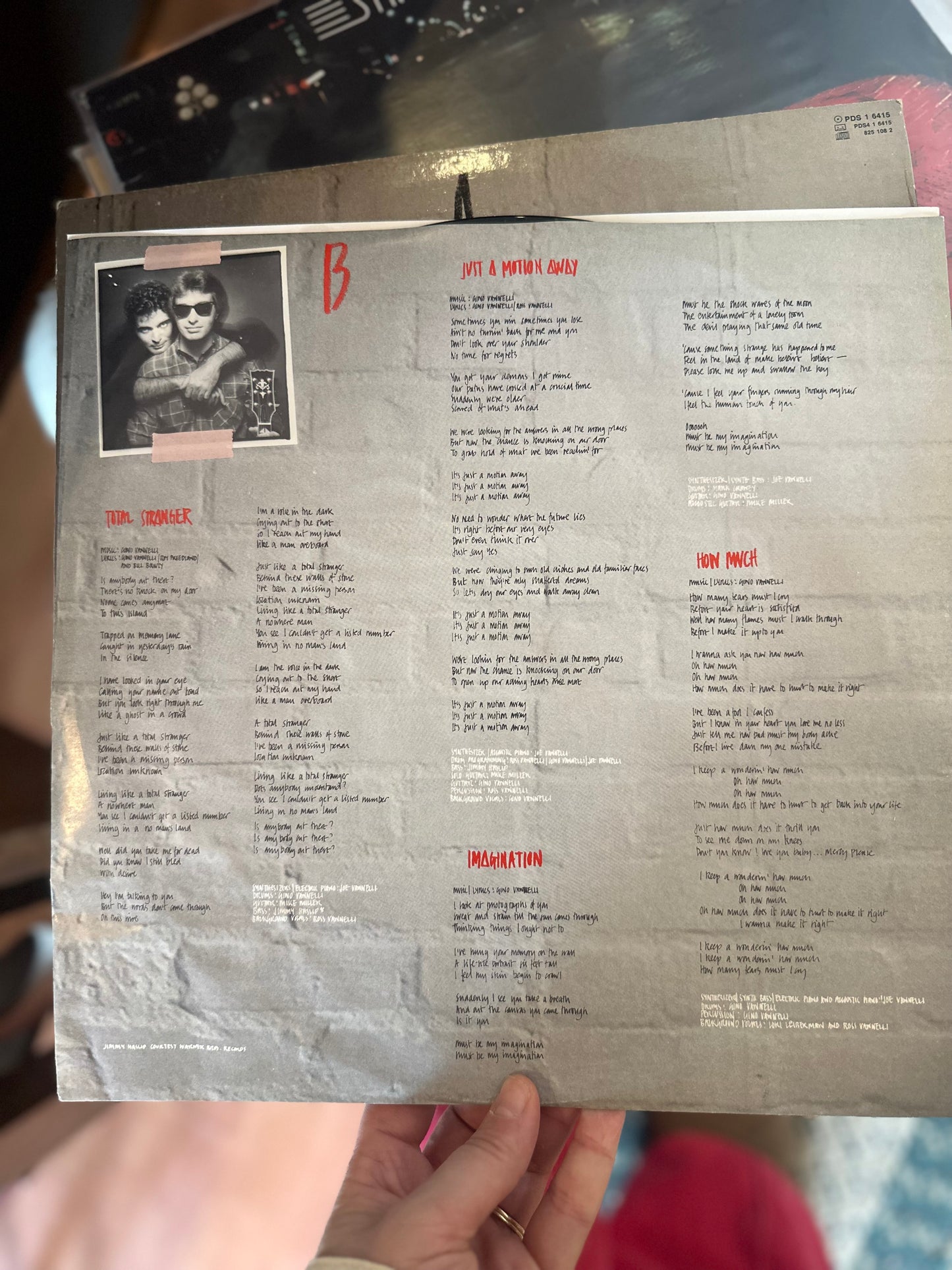 Black Cars- Gino Vanelli Vinyl Record