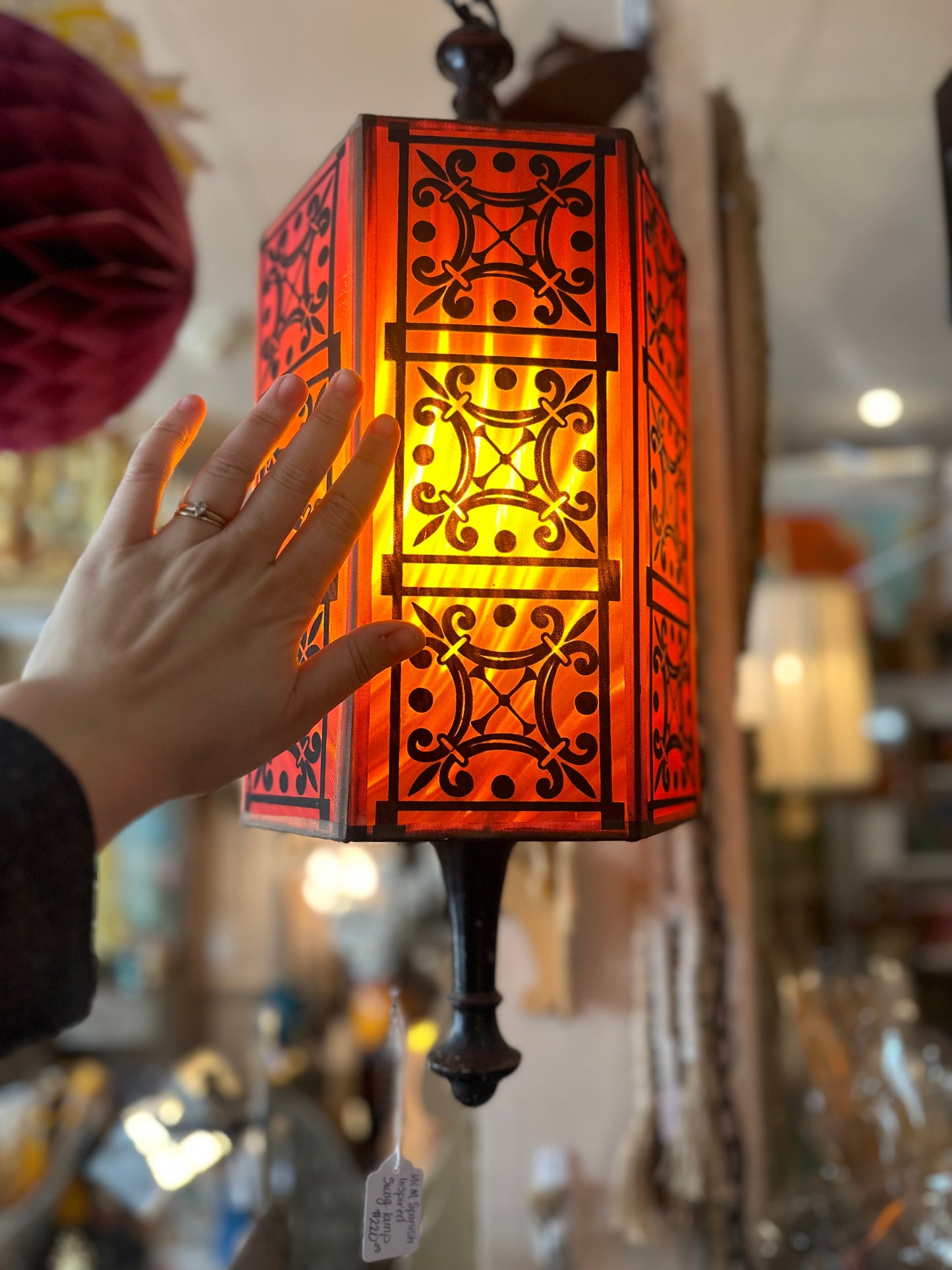 Mid Century Spanish Inspired Swing Lamp