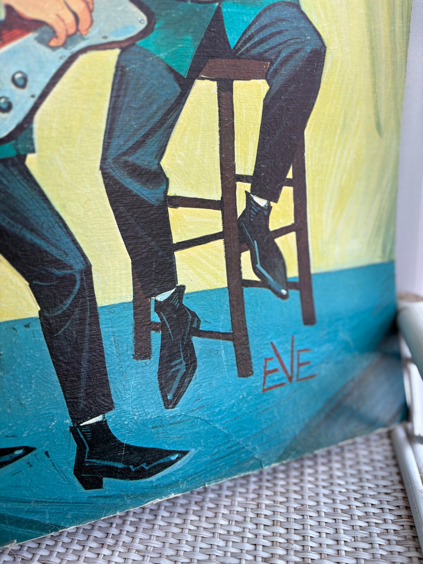 Retro Big Eyes Print - Boys with Guitars