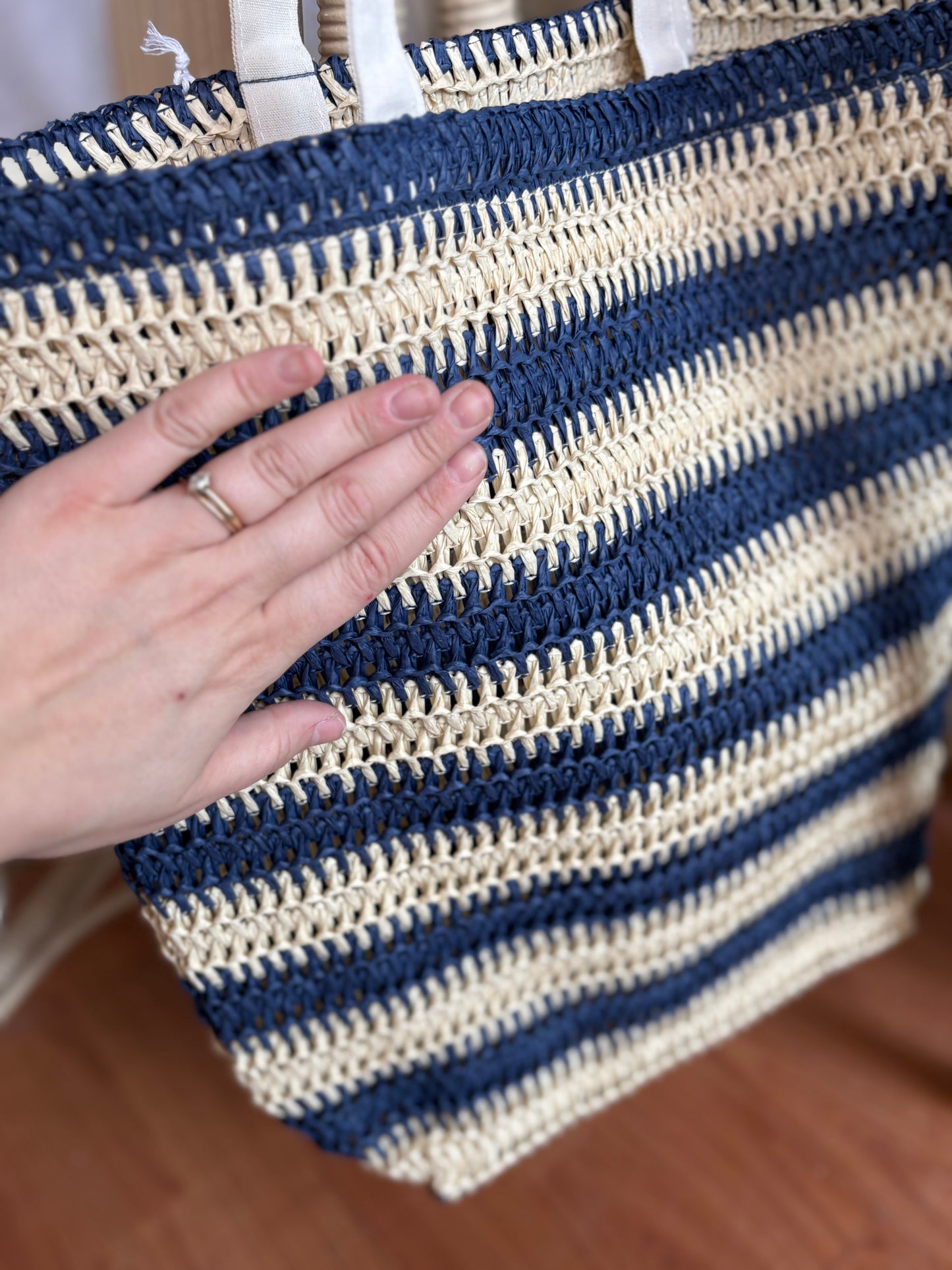 Woven shopping bag / beach bag