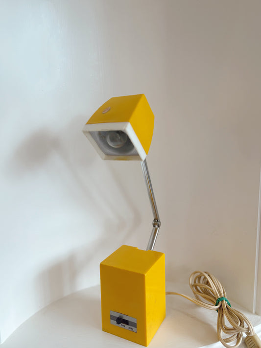 Small Yellow Adjustable Desk Lamp