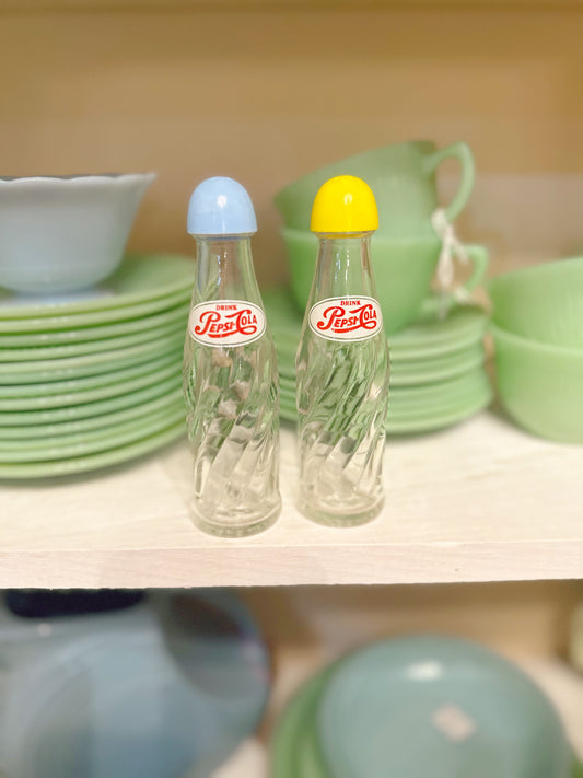 Pepsi Cola bottle Salt & Pepper Shaker (bottles made in France)