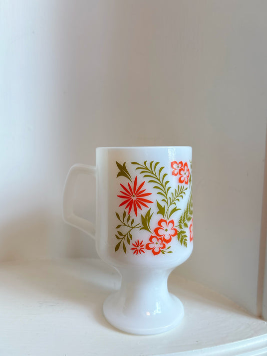 1960s Footed Floral Mug