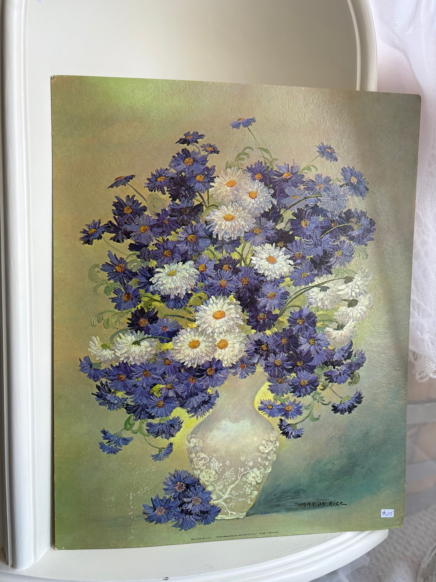 Florals in White Vase by Rice - 16x20 gallery print
