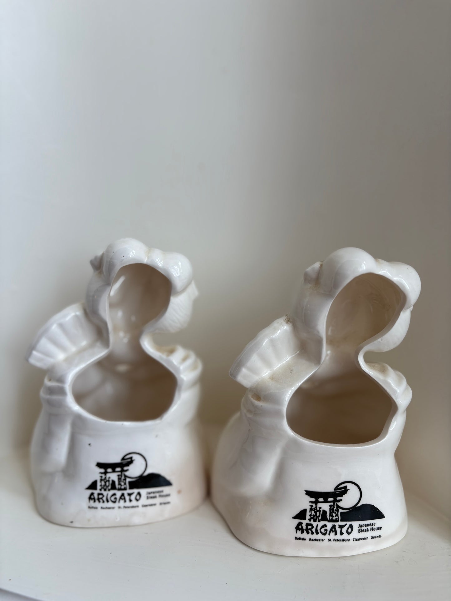 Pair of Arigato Japanese Steakhouse Tiki Mugs