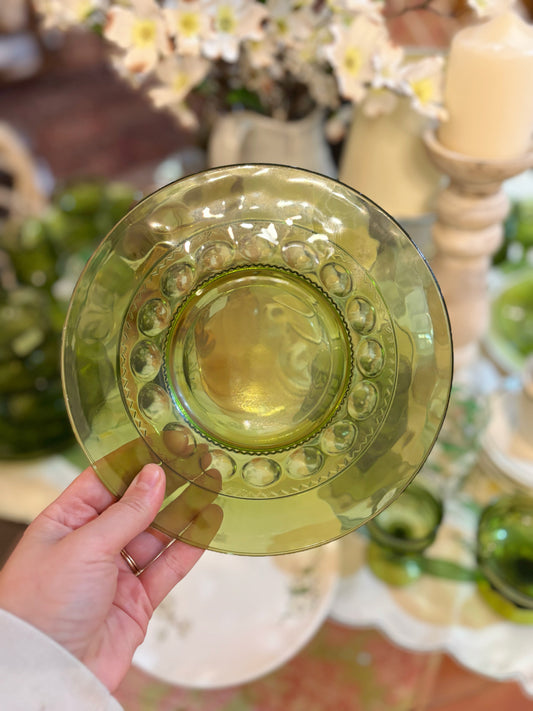 Green King Crown Plates - set of 6