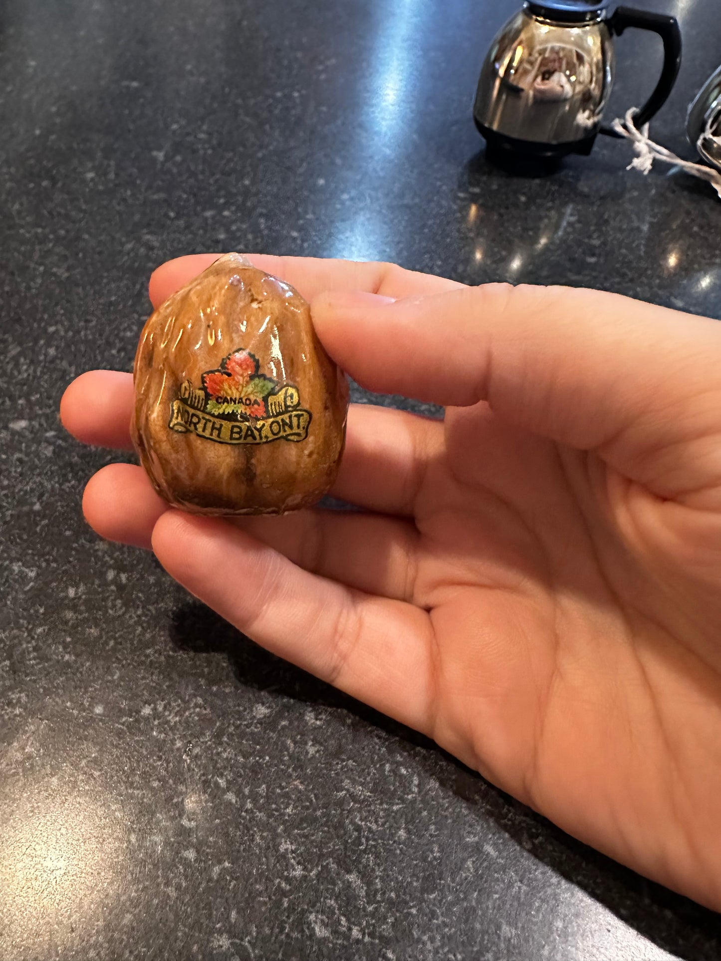 North Bay Ontario Walnut salt & pepper shaker set