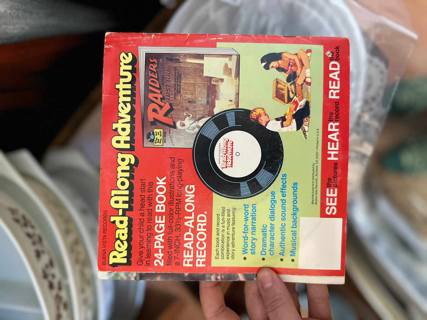 Indiana Jones storybook & vinyl - 33 1/2 Buena Vista Records - 465