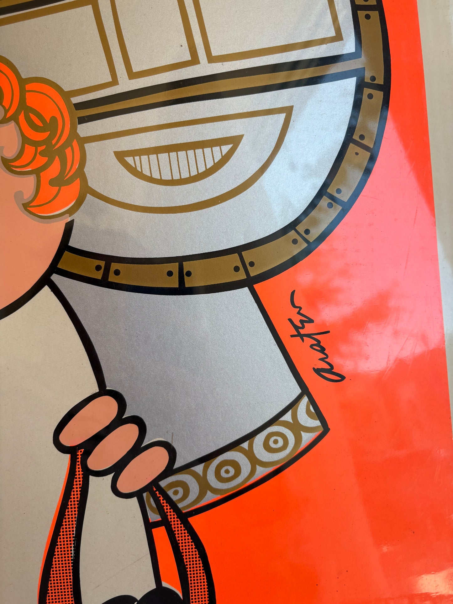 1970s David & Goliath by Harry Araten Black Light Poster