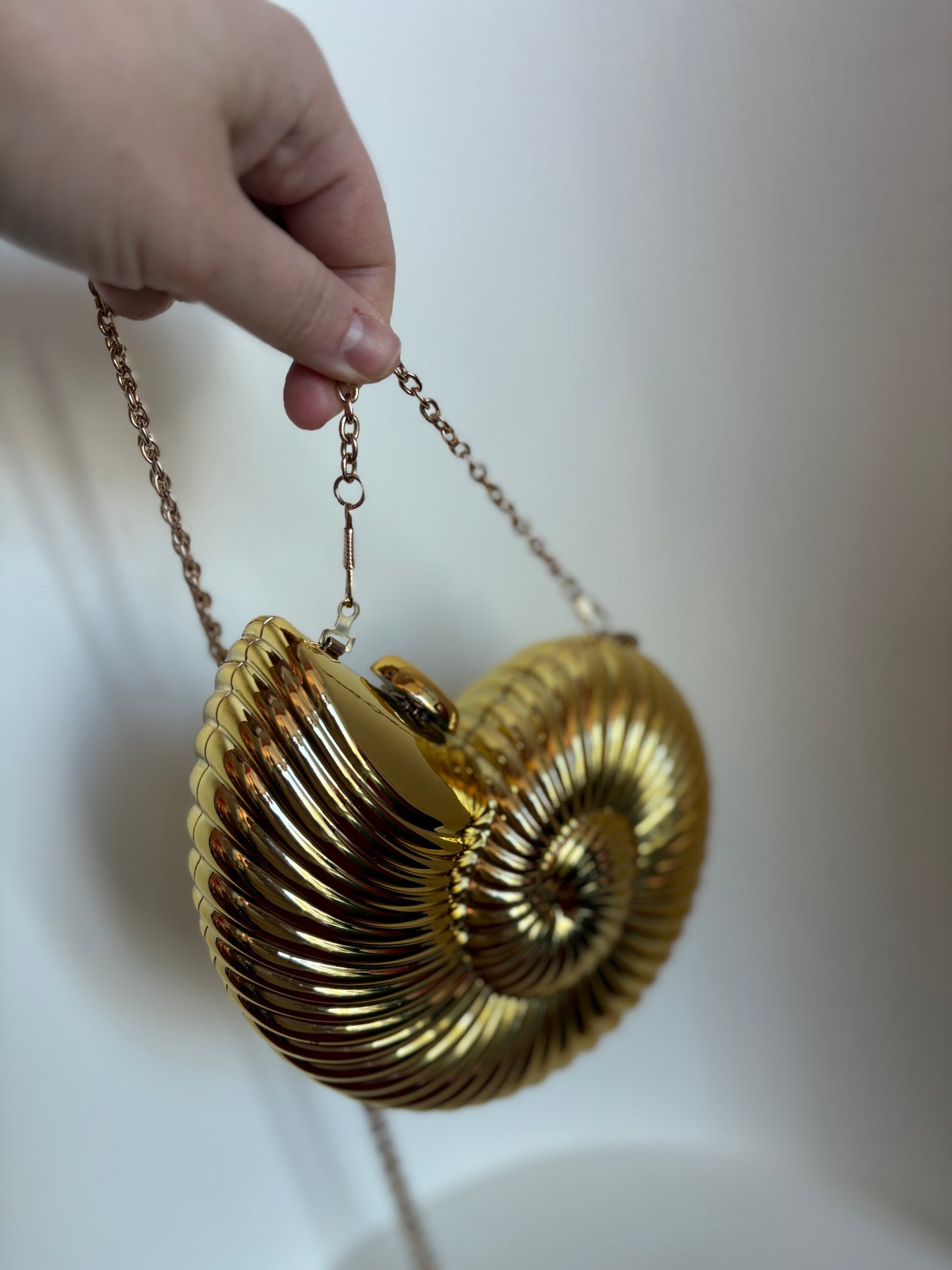 Gold Plastic Shell Purse