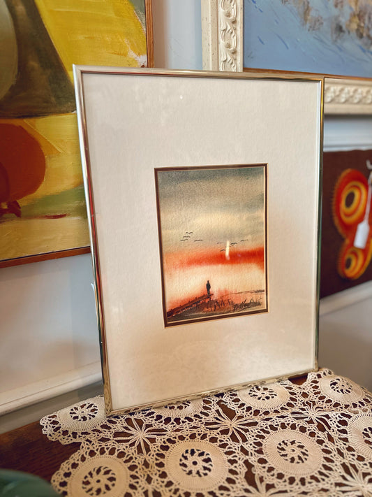 Framed & signed watercolour painting