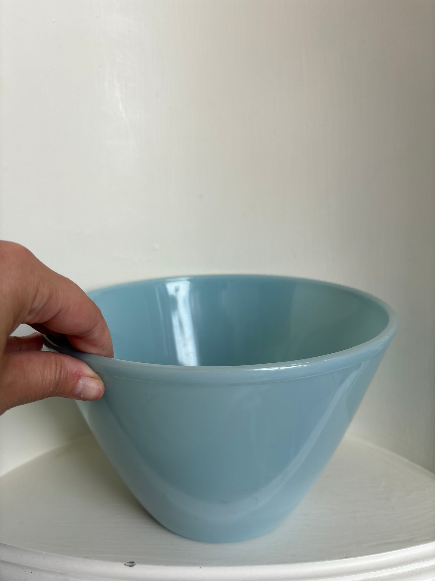 Large FireKing Blue Delphite Bowl