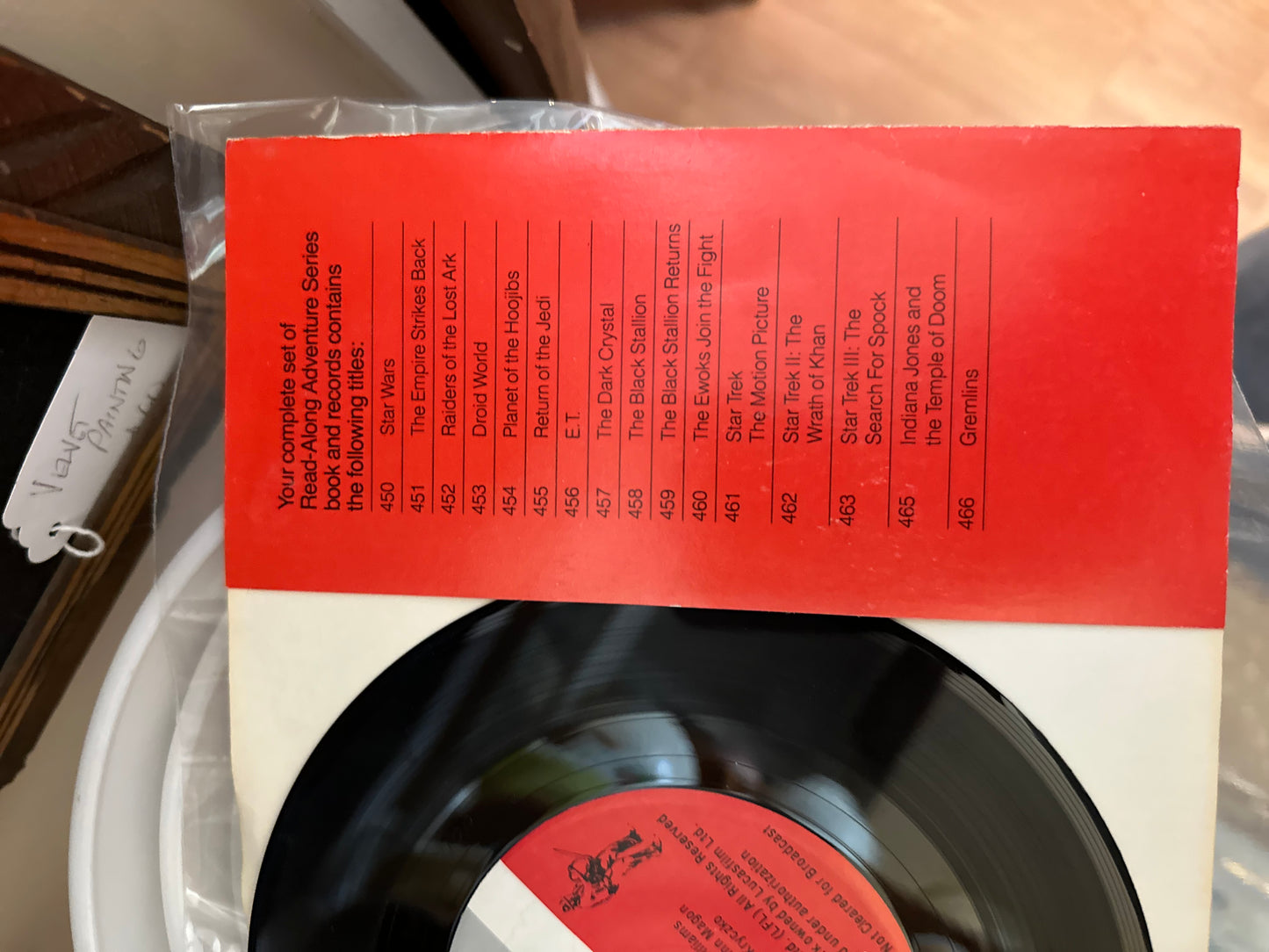 Indiana Jones storybook & vinyl - 33 1/2 Buena Vista Records - 465