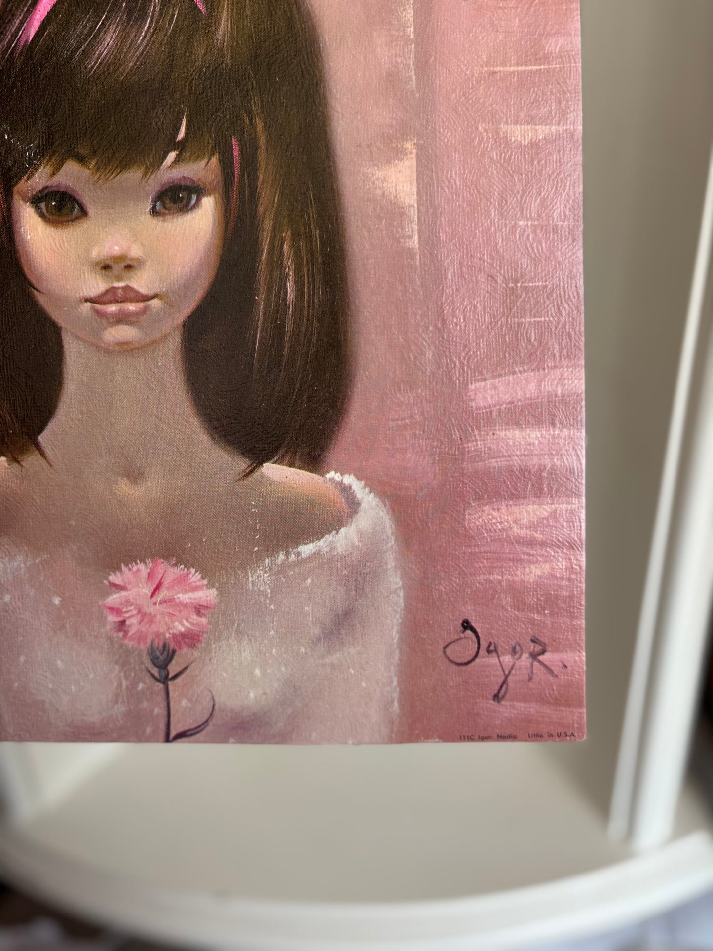 Igor Napa- Pink Girl 1960s Sought After Print