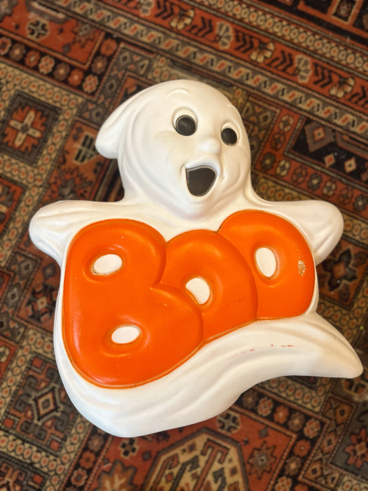 Boo Ghost Wall Hanging Halloween Blow Mold