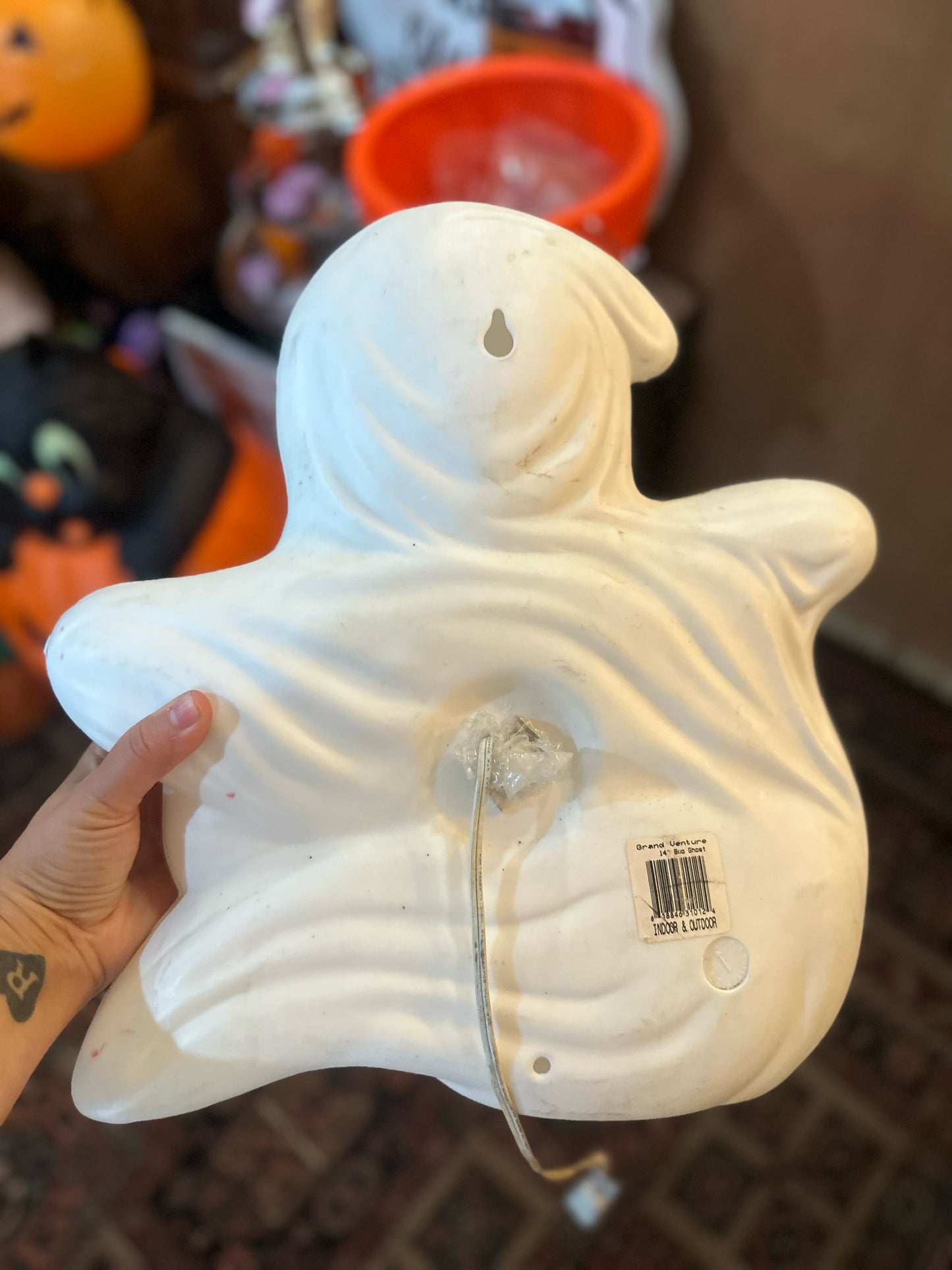 Boo Ghost Wall Hanging Halloween Blow Mold
