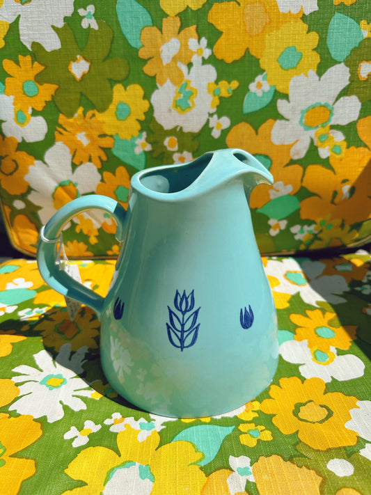 Cronin Pottery Blue Tulip Water jug
